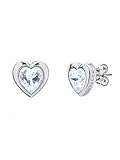 Ted Baker Han Crystal Heart Stud Earrings For Women (Silver/Crystal)