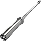 GYM MASTER 2" Diameter Olympic Barbell with Rotating Sleeves & Spring Clip Collars - 6ft Int'l
