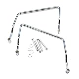Newland2019 Motorcycle 22cm Chrome Saddlebag Support Bar Mount Bracket for Honda Kawasaki Suzuki Yamaha Cruiser Chopper Custom (22cm)