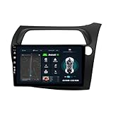 MISONDA Android 14 Double Din Car Stereo For Honda Civic Hatchback 2005-2011 Head Unit 9 inch IPS 2G+32G Camera Support Carplay Bluetooth GPS Sat Nav Mirror Link DAB RDS WIFI SWC