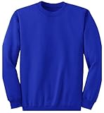 INSAFIANS Unisex School Sweatshirt Boys & Girls – Fleece Jumper Crew Neck Classic Long Sleeve School Uniform Sweater (RBL 7-8) Royal Blue