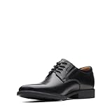 Clarks Men's Tilden Plain Derbys, Black Black Leather, 8 UK