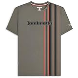 Lambretta Mens Stripe T-Shirt Granite XL