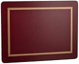 Pimpernel Classic Burgundy Placemats, Set of 6, 30.5 x 23cm