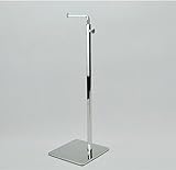 General Metal Handbag Display Stand Holder, Stainless Steel & Iron, Adjustable Height 40-66cm, Silver