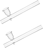 2 Pack Premium Glass Smoking Bong/Pipe - AC2 Pipe| 4" (10cm) Handcrafted Portable Tobacco Smoking Pipe with Honeycomb Perc - Trending Durable Design for Smooth Hits by Swiss+