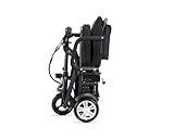 Foldable Electric Mobility Scooter, Folding 3 Wheel Travel Scooter, 24V 250W Motor, 24V 12AH Removable Battery, Suspension, Powerful Motor to Climb Hills, Electromagnetic Break, Upgraded Model.