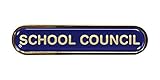 School Council Gel Domed School Bar Badge (Blue)