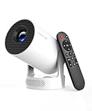 Magcubic Mini Projector, 1080P Support Smart Projector with WiFi 6 and Bluetooth 5.4, 5W Soundbase Speaker, Auto Vertical Keystone 180° Rotatable Portable Video Projectors for Home Bedroom Outdoor