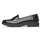 Lilley Womens Black Patent Loafer Shoes - Size 5 UK - Black