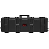 NUPROL Large Rifle Wheeled Hard Case (Wave Foam); Black