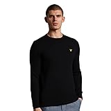 Lyle and Scott Men Crew Knit Sweater Jet Black Z865 Medium