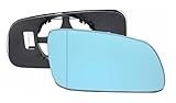Wing Mirror Glass for VW VW GOLF IV 1997-2005, VW GOLF VAN IV 1999-2006, PASSAT 1996-2001, VW LUPO 1998-2005 and VW BORA 1998-2005 models Right Hand Side UK Driver Side Blue Mirror