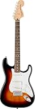 Squier by Fender Affinity Series Stratocaster®, Laurel Fingerboard, White Pickguard, 3-Colour Sunburst, Comes with Free Virtual Lessons