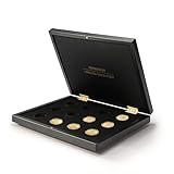 Leuchtturm 368468 Coin case Volterra Uno for 12 gold Sovereign coins, Great Britain - 252 x 205 x 31 mm, wood look, velvet