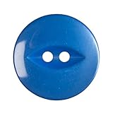 Plush Addict 10 Pack of Round Royal Blue Fish Eye Buttons for Sewing, Knitting, Creative Crafts and Accessories - Royal Blue - 14mm / 22 Lignes