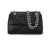 Gladdon Multi Pocket Shoulder Satchel Bag for Women Diamond Pattern Crossbody Bag Soft Leather Quilted Handbag with Sliding Chain Strap