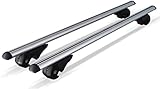 1.2m Aluminium Light Weight Lockable Roof Rail Cross Bars For Flush Solid Running Rails to Fit Volvo V70 with Roof Rails