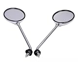 OUSIKA Mirror Left and Right, For Vespa GTS 125 GTS Super 125 300 Vespa LX 125, LX Piaggio Liberty 2T 4T 50 125 150 Chrome Right Hand Thread Left and Right