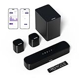 ULTIMEA 5.1ch Sound Bar for Smart TV, Virtual Surround Sound System for TV, App Control, Home Theater Sound System, Soundbar with Subwoofer, 2 Surround Speakers, Peak Power 250W, OPT/AUX, Aura A30
