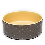 Petface Grey Dots Ceramic Dog Bowl, 13 cm