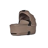 Silver Cross Dune 2/Reef 2 First Bed Carrycot - Safe for Overnight Sleeping - Foldable Travel Cot/Crib - Baby Travel - Pram Accessories - Mocha