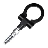 JNNJ Car Drop down Trailer Hitch Towing Ring Hooks Racing, Auto Accessories Small Round Ring Trailer Hitch Peg Hooks Back Bumper, Euro Car Front Rear Styling Trailer Ring Eye Tow Hook(Black)
