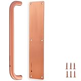 UAP Armasmart® Push Plate (330mm) & D Pull Handle (300mm) Pack – Antibacterial Door Pull Handle Set, Finger Plates for Doors, Kick Plates for Doors, Copper Finish