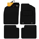 FSW - Tailored Mats - Fits FORD Ka 2008-2013 - Black Carpet - Anti Slip Mat - Non Slip Car Floor Mat, Fitted With Clips & Granulated Backing - 4 Pc Floor Mat Only