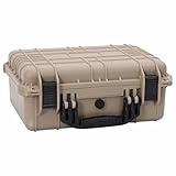 vidaXL Portable Flight Case - Black Protective Hard Camera Case with Removable Foam Inserts and Practical Handle, Pressure Valve, 30 x 24.5 x 12.5 cm