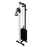 Cable Pulley Machine Crossover Fly Home Gym Workout Equipment Wall Mounted Adjustable Weight Plates 180kg Stack Multifunction Strength Trainer Dual System Multi Height Track FREE Accessories Included