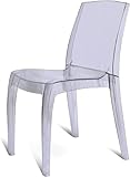 1 x Chair Clear Transparent, Recyclable, Strong, Made in UK, Stackable, Durable, Stylish, Comfortable, UV Resistant | Kitchen, Living, Dining, Office, Café, Restaurant, College, Hotel, Event