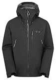 Rab Men's Downpour Mountain Jacket - Lightweight Waterproof Hooded Coat for Hiking & Trekking - Black - XX-Large