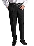 Jolliman Mens Classic Self Adjusting Wonder Waist Soft Touch Trousers Formal Comfortable Business Workwear Black