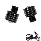 generic 2PCS motorcycle mirror plugs Compatible with Peugeot Blaster 50,dustproof tuning accessories(Black)