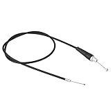 Throttle Oil Cable Line 110cm Straight Head Motorcycle for Pit Dirt Motor Trail Bike Motocross(M10-Black) 110cc pit bike throttle cable m2r pit bike throttle cable throttle cable stomp 110 pit bike th