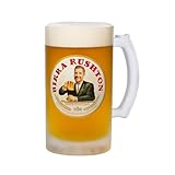 SelfHold Personalised Birra Stein Beer Glass | Add Your Face & Name on 16oz Stein with Frosted Coating | Christmas Customised Beer Glass Gift for Friends & Family | Custom Printed Birra Moretti Design