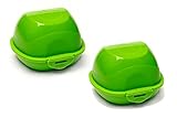Harfield Tableware Pack of 2 Apple Box Holder Carrier Protector BPA Free Travel Outdoor Lunch