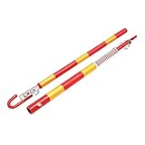 CHIMHOON 5000kg 5 Ton Steel Towing Bar Pole, Recovery Tow Pole For Car Van Truck Towpole, Breakdown Assistance, Safety Steel Tow Bar with Damper Spring, For Trailer Coupling