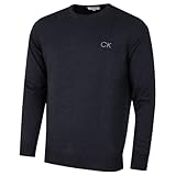 Calvin Klein Golf Mens Round Neck Tour Sweater - Denim Marl - L