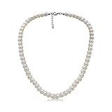 Imitation Pearl Necklace for Women | Vintage Beaded Pearl Choker for Everyday Wear, Fancy Dress, Wedding Brides Jewellery, Costume Jewellery, one size (DV0123)