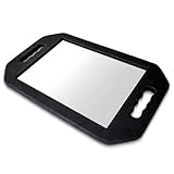 CoolBlades Black Foam Handheld Mirror for Hairdressers, Barbers and Makeup Artists - Ideal for Home and Professional Use