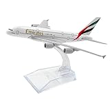 Nhemeylp Model Plane, A380 Airplane Model 1:400 Diecast Airway Planes, Metal Alloy Aircraft with Stand for Collection and Display Aviation Enthusiast Gifts