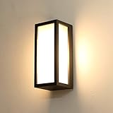 HLFVLITE Outside Wall Light, Max 40W E27 Aluminum Outdoor Wall Lamp Exterior Wall Sconce, IP54 Waterproof, Anthracite Grey