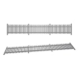 1:76 OO Gauge Security Iron Industrial Fencing Scenery Miniature Modelling Panel Pack UK Model Railway - Silver Grey