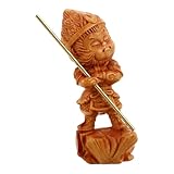 MOLUCKFU Monkey Ornament Wukong Statue Monkey King Action Figure Wooden Animal Sculpture Chinese Figurine for Home Garden Decor