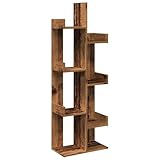 vidaXL - Book Cabinet, Bookshelf, Display Shelf, Old Wood Finish - 8 Shelves, 48x25.5x140cm, Engineered Wood - For Living Room/Office Storage