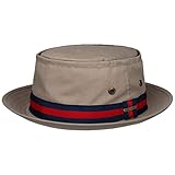 Stetson Classic Band Pork Pie Hat Cotton UV Protection Outdoor Ribbon Men's Summer Beige S (54-55 cm)