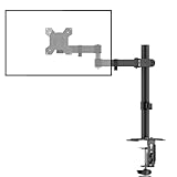 Single Monitor Arm Desk Mount, Max. Load 10kg, Adjustable Mount with Tilt Swivel Rotation for 13-32 inch LCD LED Screens, 2 Mouting Options, Vesa 75x75/100x100mm
