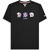 Lambretta Mens Helmet Logo Retro T Shirts (UK, Alpha, S, Regular, Regular, Black)